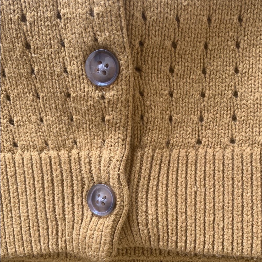 Who What Wear Yellow Ruffled Ribbed Blouse - Picture 6 of 10